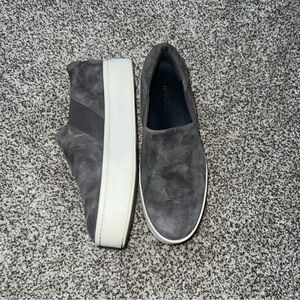 Vince Gray Suede Slip On Sneaker